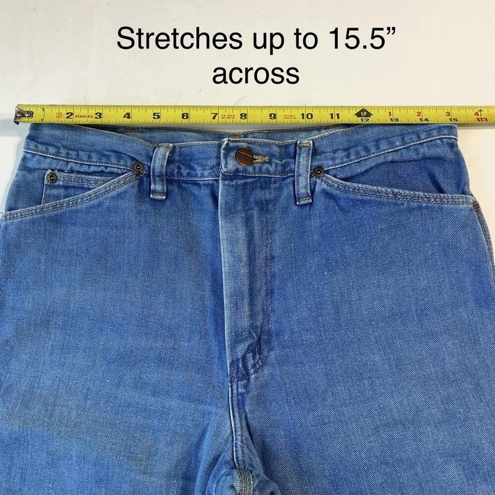 Vintage Wrangler Jeans Womens 31 High Rise Bell Flare Western Wrapid Transit 70s - Picture 5 of 16